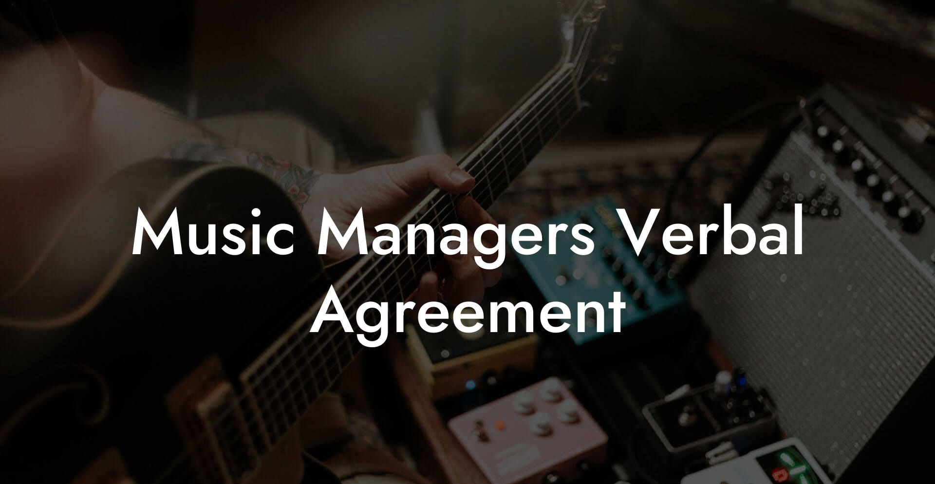 Music Managers Verbal Agreement
