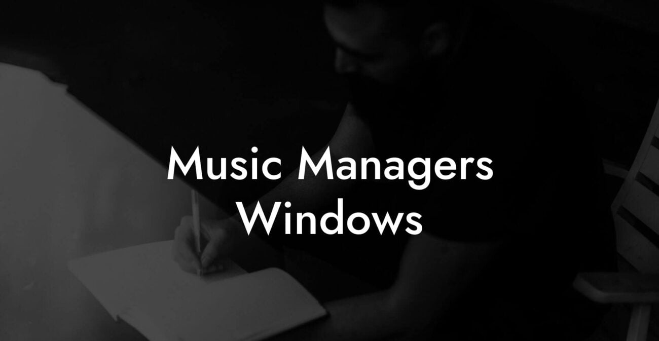Music Managers Windows
