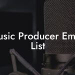 Music Producer Email List