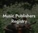 Music Publishers Registry