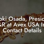 Naoki Osada, President A&R at Avex USA Inc. Contact Details