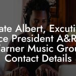 Nate Albert, Excutive Vice President A&R at Warner Music Group Contact Details