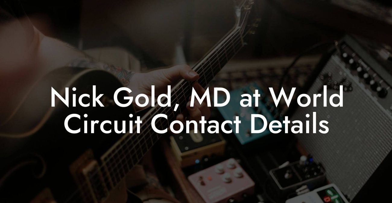 Nick Gold, MD at World Circuit Contact Details