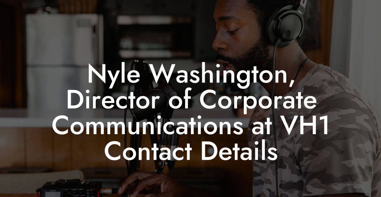 Nyle Washington, Director of Corporate Communications at VH1 Contact Details