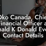 Oko Canada, Chief Financial Officer at Donald K Donald Events Contact Details