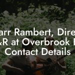 Omarr Rambert, Director A&R at Overbrook Ent Contact Details