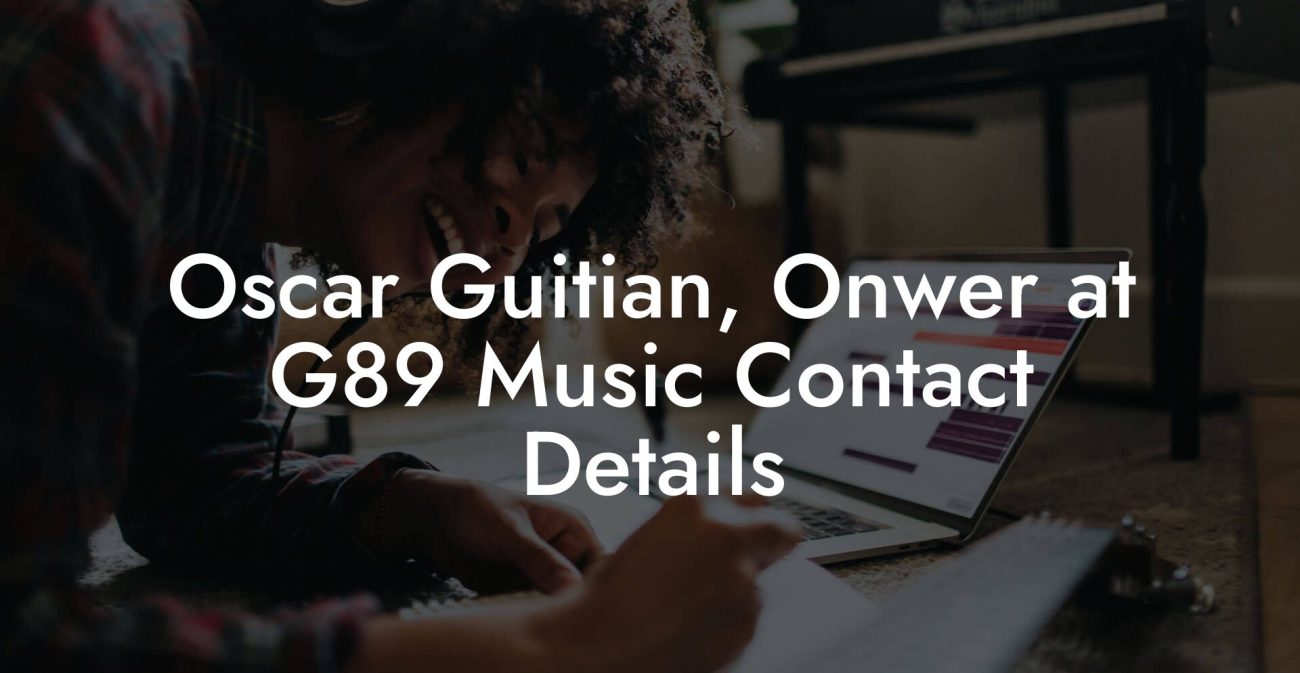 Oscar Guitian, Onwer at G89 Music Contact Details