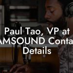 Paul Tao, VP at IAMSOUND Contact Details