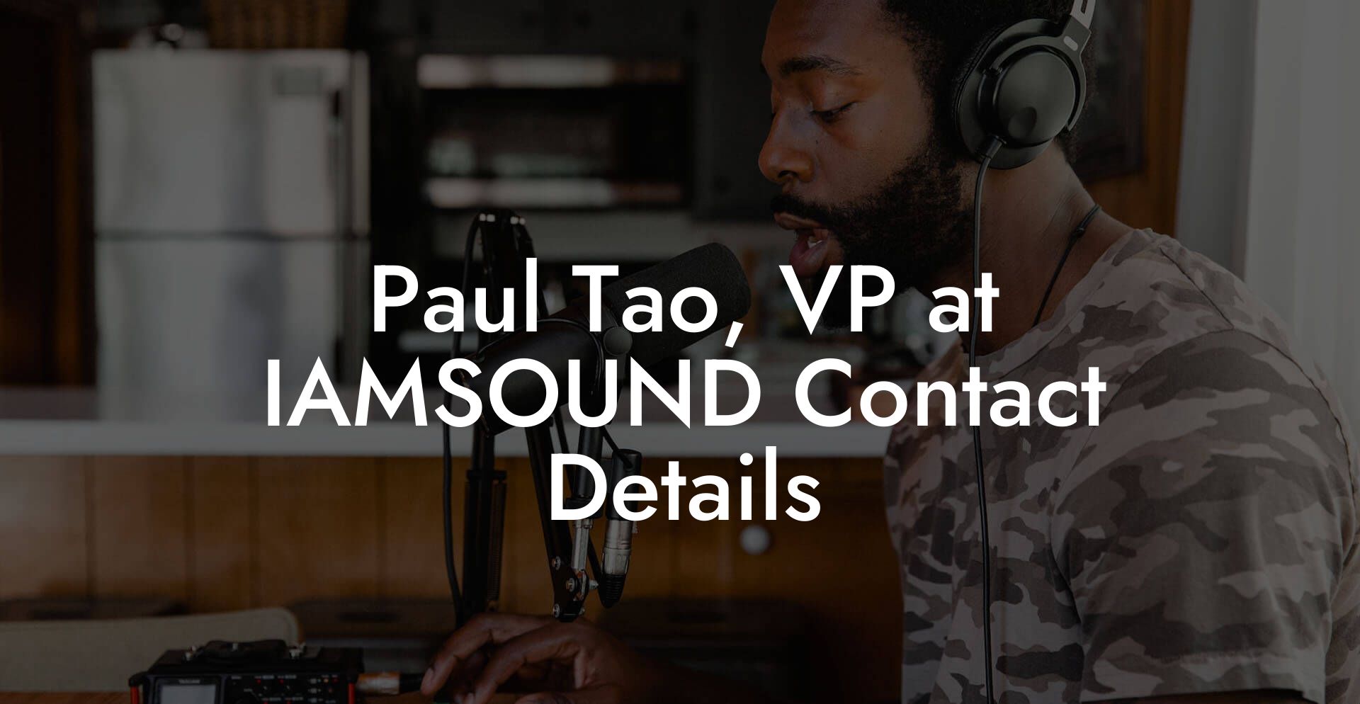 Paul Tao, VP at IAMSOUND Contact Details