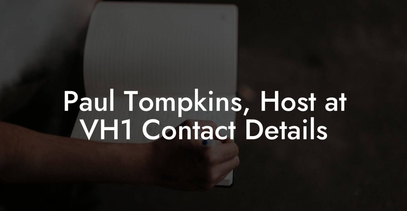 Paul Tompkins, Host at VH1 Contact Details