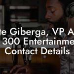 Pete Giberga, VP A&R at 300 Entertainment Contact Details