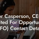 Peter Casperson, CEO at United For Opportunity (UFO) Contact Details
