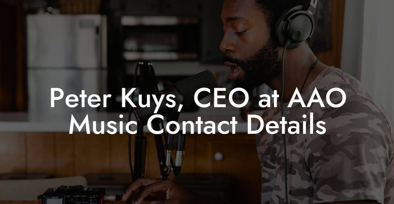 Peter Kuys, CEO at AAO Music Contact Details