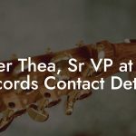 Peter Thea, Sr VP at Jive Records Contact Details