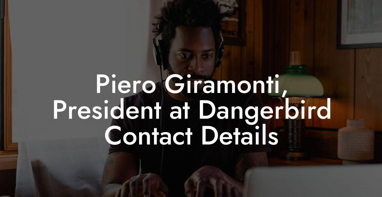 Piero Giramonti, President at Dangerbird Contact Details