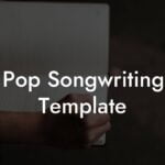 pop songwriting template lyric assistant