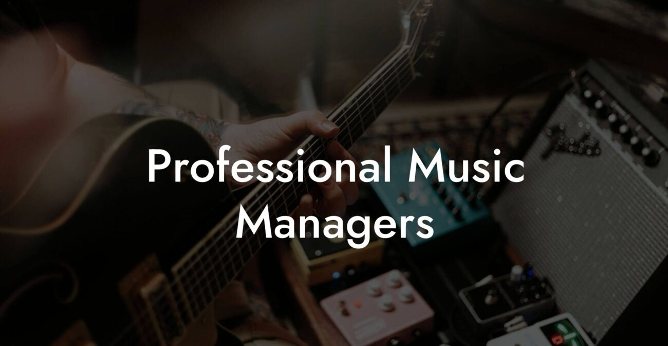 Professional Music Managers