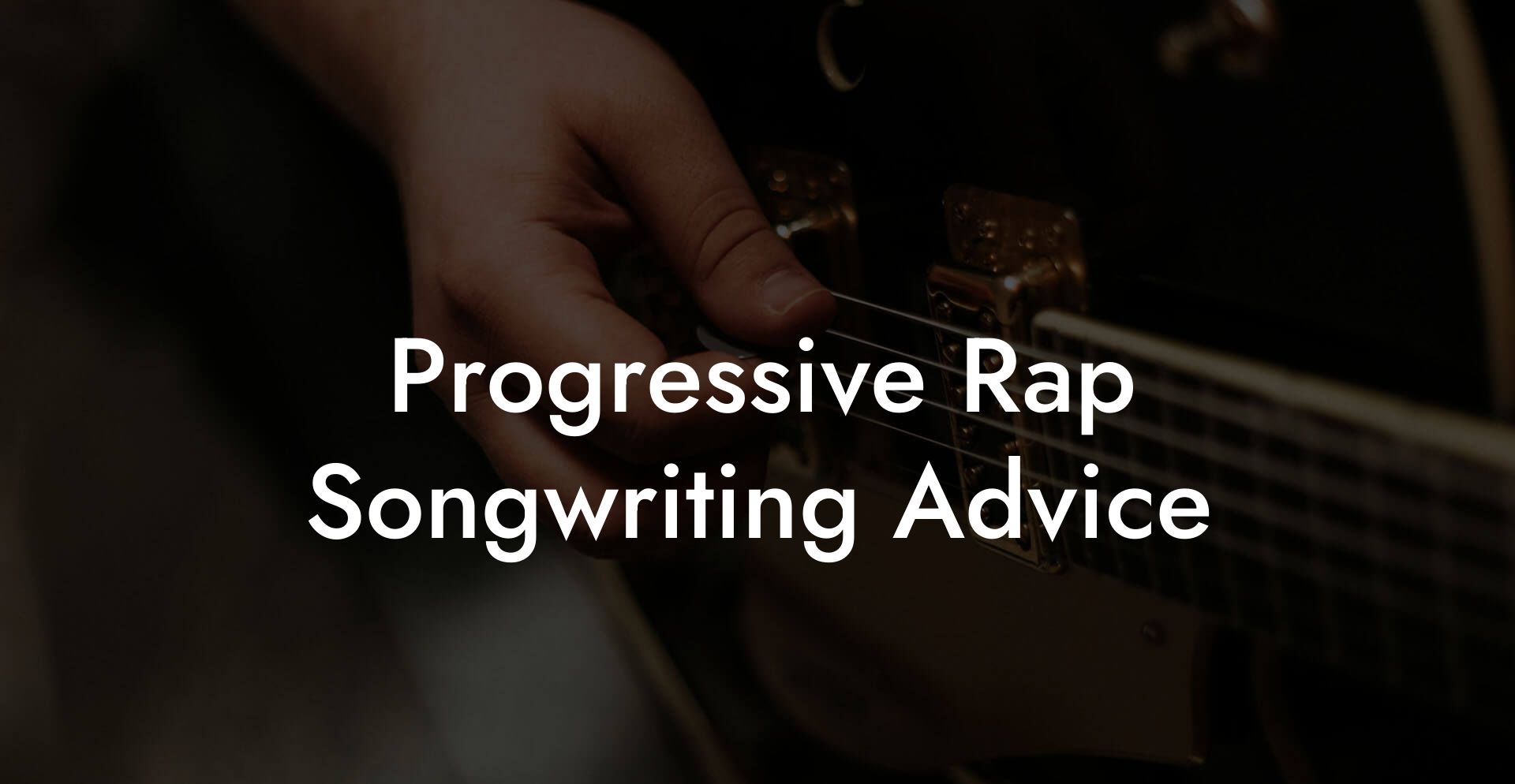 Progressive Rap Songwriting Advice