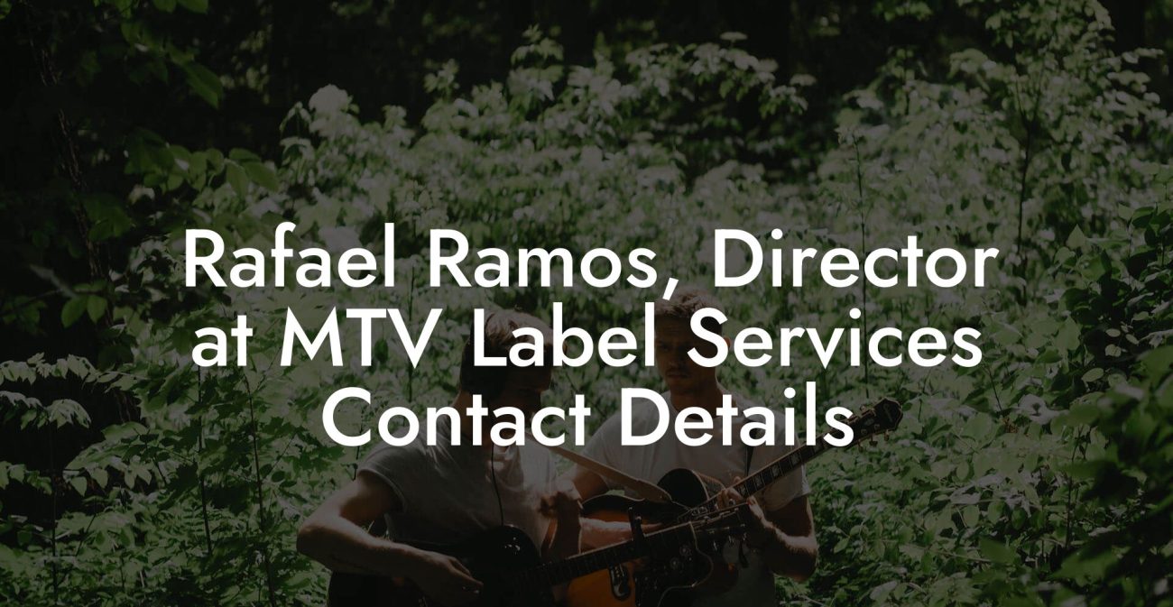 Rafael Ramos, Director at MTV Label Services Contact Details