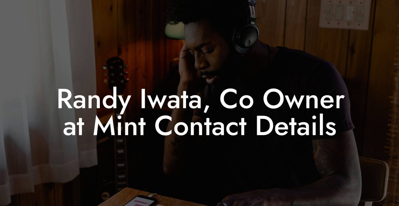 Randy Iwata, Co Owner at Mint Contact Details