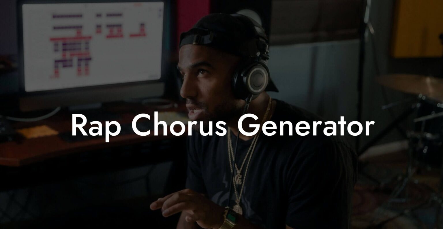 Rap Chorus Generator Lyric Assistant