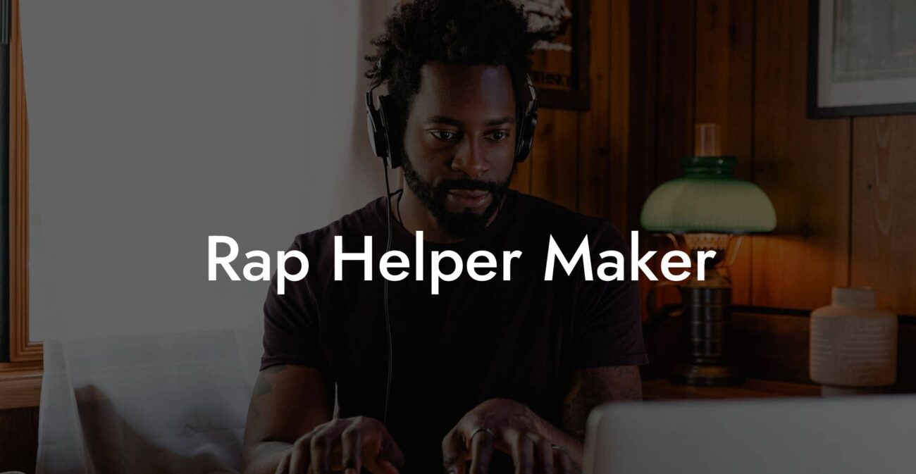 rap helper maker lyric assistant