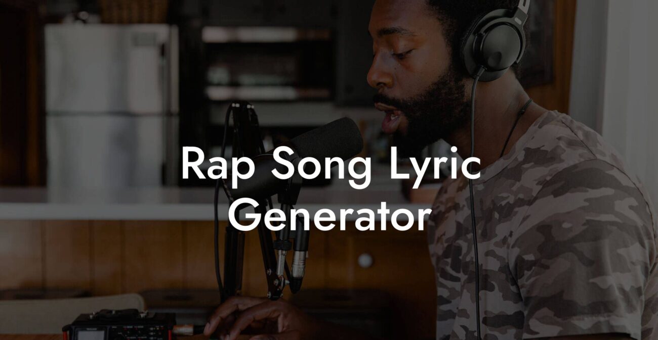 rap song lyric generator lyric assistant