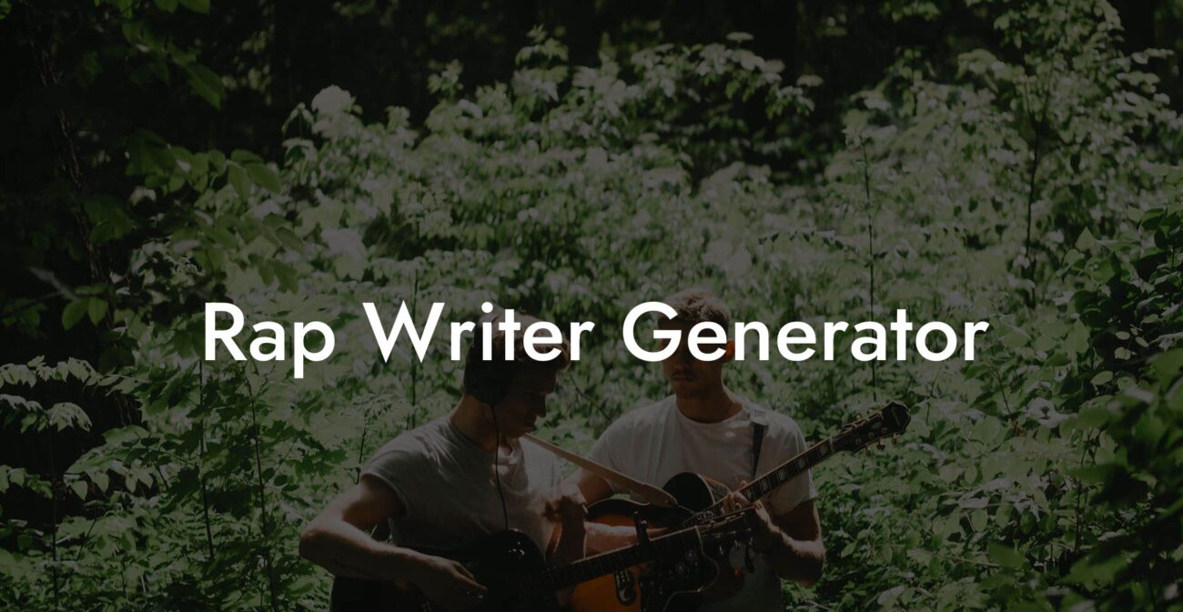 rap writer generator lyric assistant