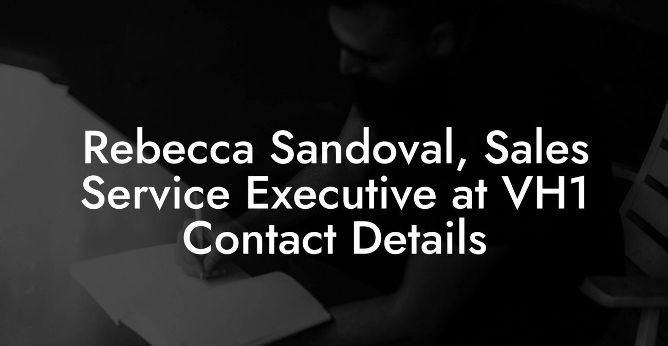 Rebecca Sandoval, Sales Service Executive at VH1 Contact Details