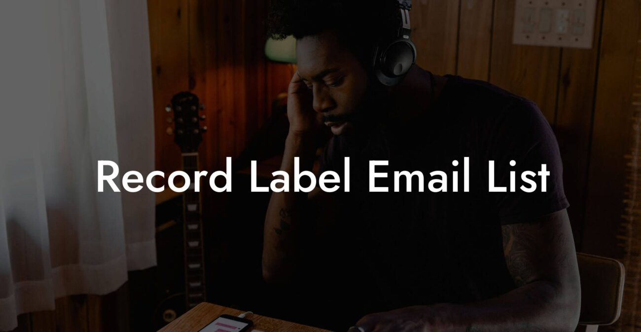 Record Label Email List