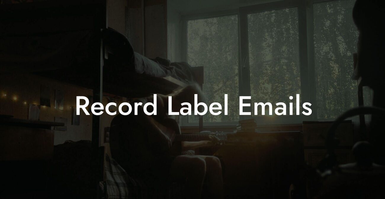 Record Label Emails