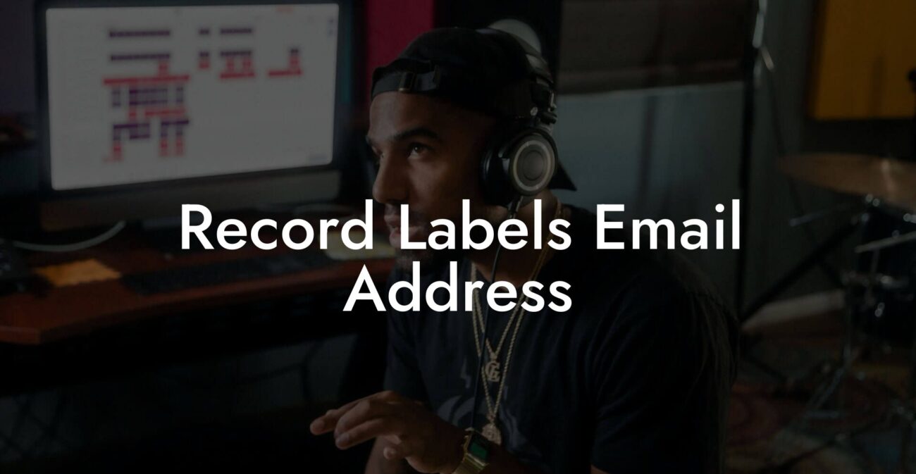 Record Labels Email Address