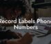 Record Labels Phone Numbers