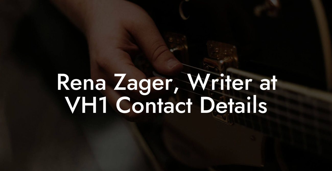 Rena Zager, Writer at VH1 Contact Details