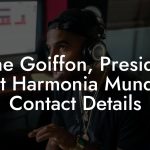 Rene Goiffon, President at Harmonia Mundi Contact Details