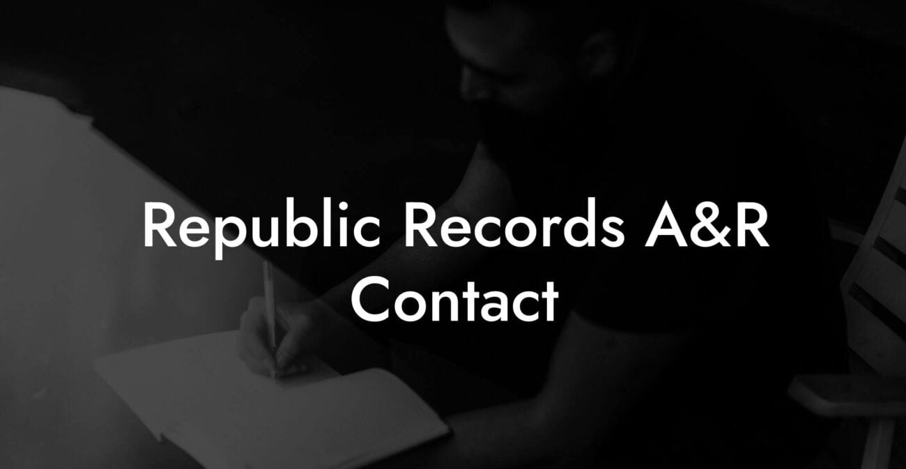 Republic Records A&R Contact