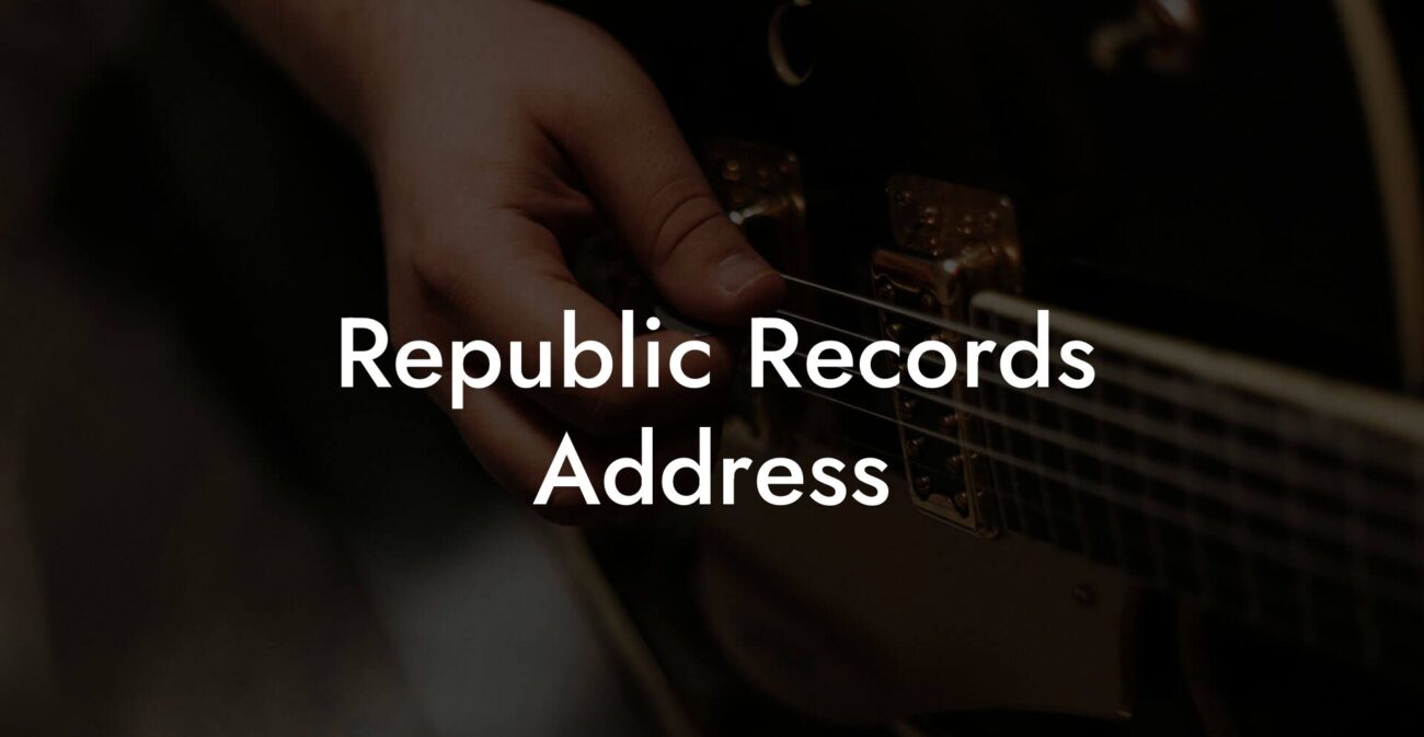 Republic Records Address