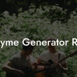 rhyme generator rap lyric assistant