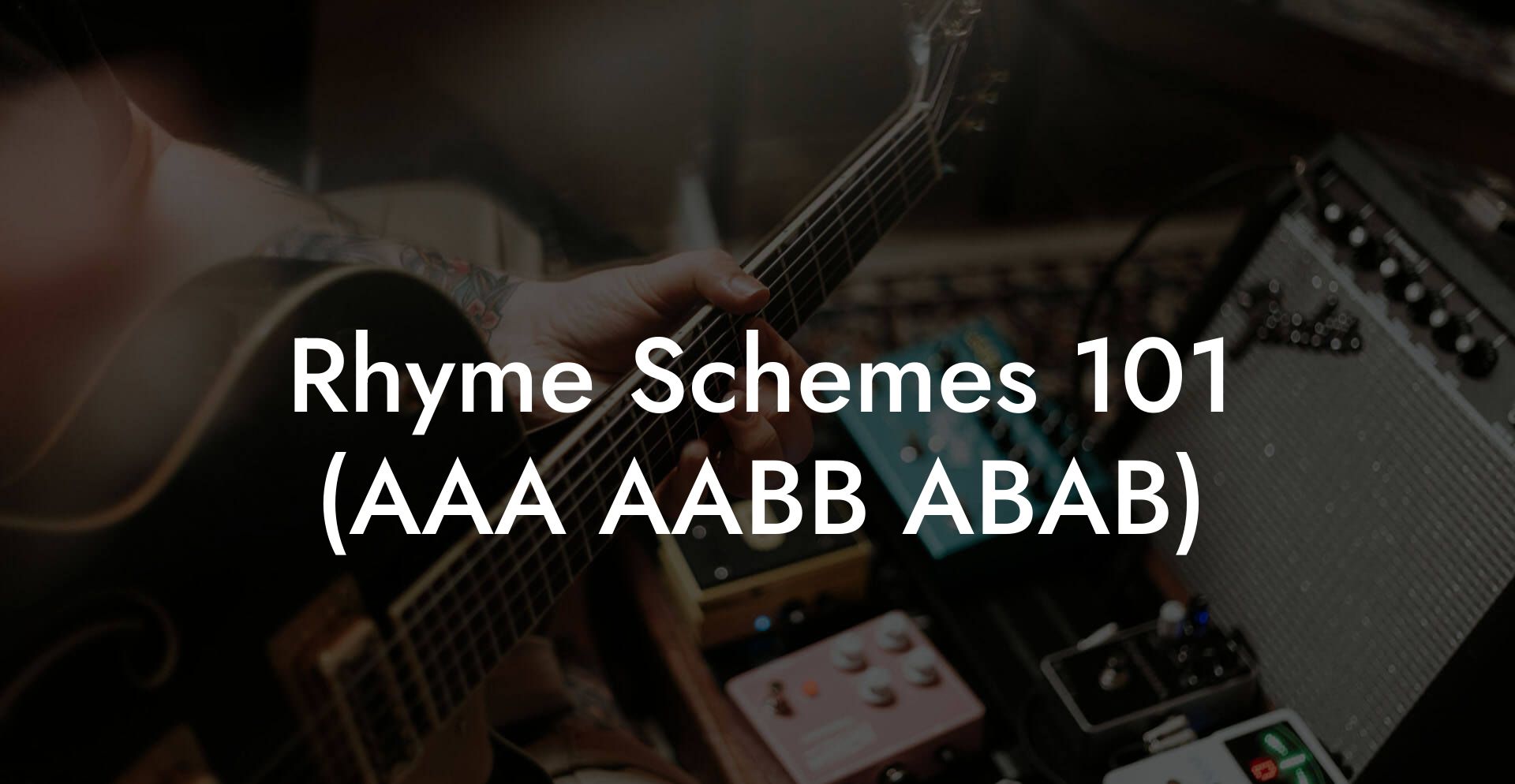 Rhyme Schemes 101 (AAA AABB ABAB)