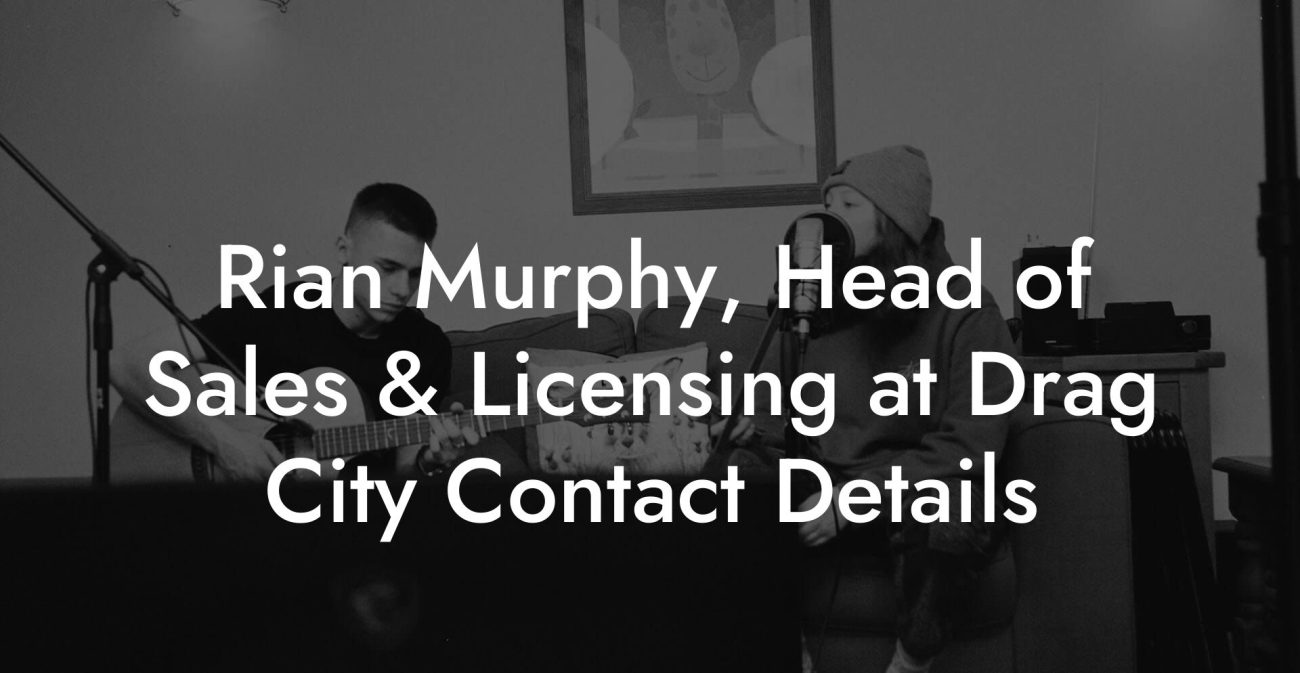 Rian Murphy, Head of Sales & Licensing at Drag City Contact Details