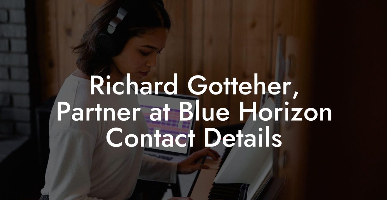 Richard Gotteher, Partner at Blue Horizon Contact Details