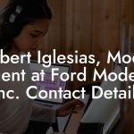 Robert Iglesias, Model Agent at Ford Models, Inc. Contact Details