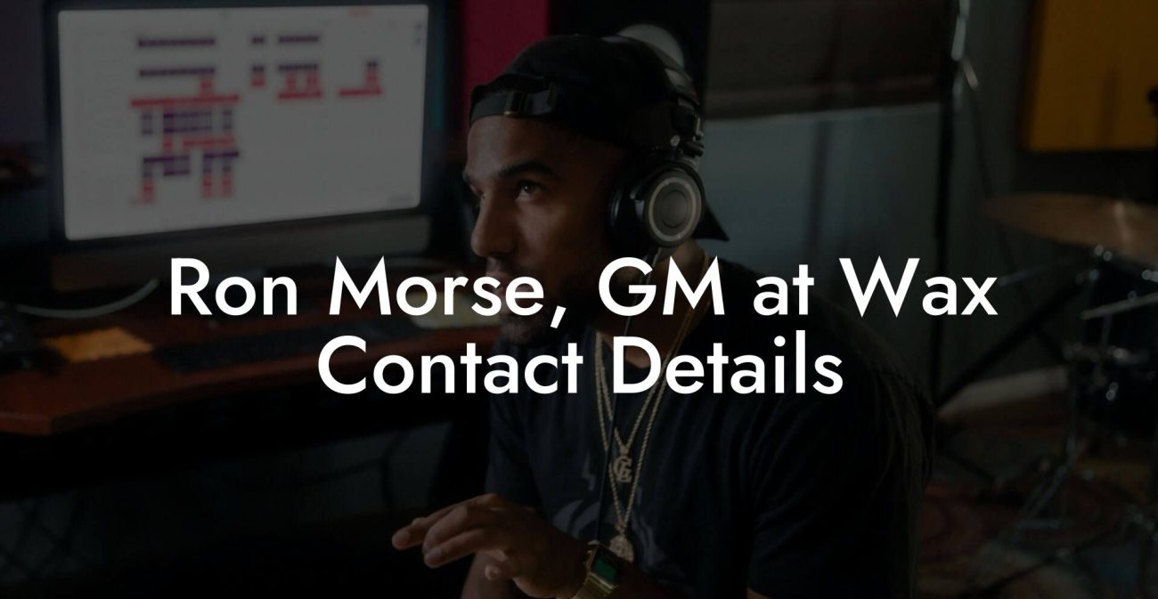 Ron Morse, GM at Wax Contact Details