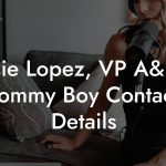 Rosie Lopez, VP A&R at Tommy Boy Contact Details