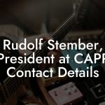 Rudolf Stember, President at CAPP Contact Details