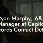 Ryan Murphy, A&R Manager at Capitol Records Contact Details