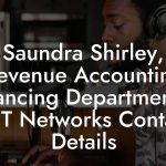 Saundra Shirley, Revenue Accounting Financing Department at BET Networks Contact Details