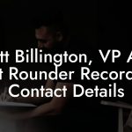 Scott Billington, VP A&R at Rounder Records Contact Details