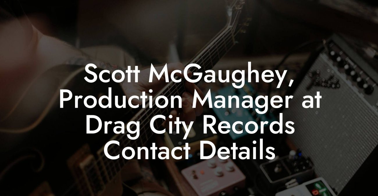 Scott McGaughey, Production Manager at Drag City Records Contact Details