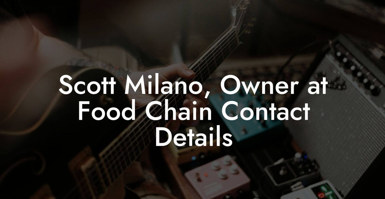 Scott Milano, Owner at Food Chain Contact Details